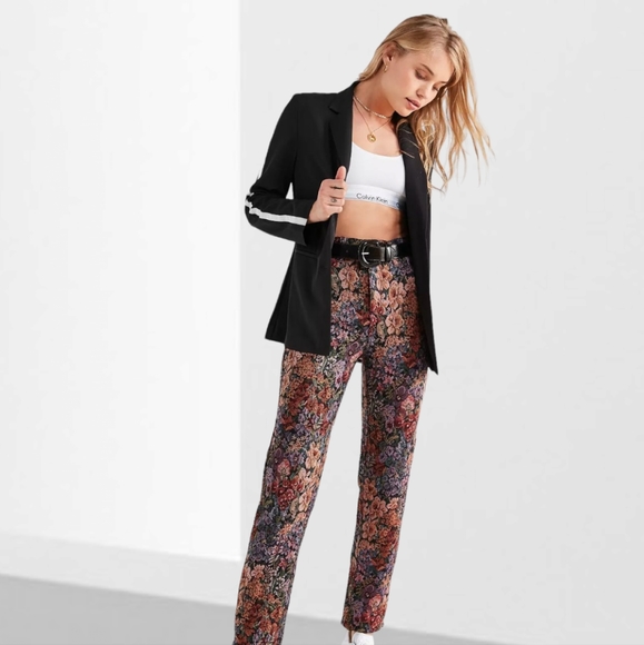 Urban Outfitters Women's Black Stripe Blazer - Picture 5 of 16